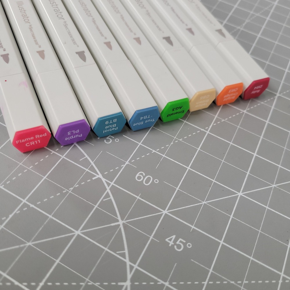 Spectrum Noir Illustrator Markers Lot 8 Multicolor Dual Tip Alcohol - Picture 2 of 5
